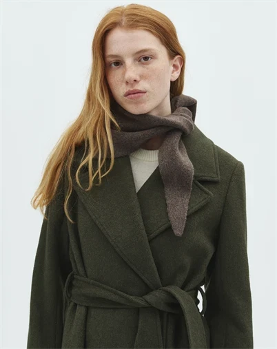 Mbym - Ziggiette-M Tørklæde - Dark Brown Melange